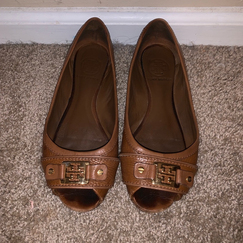 Tory Burch open toe ballet flats